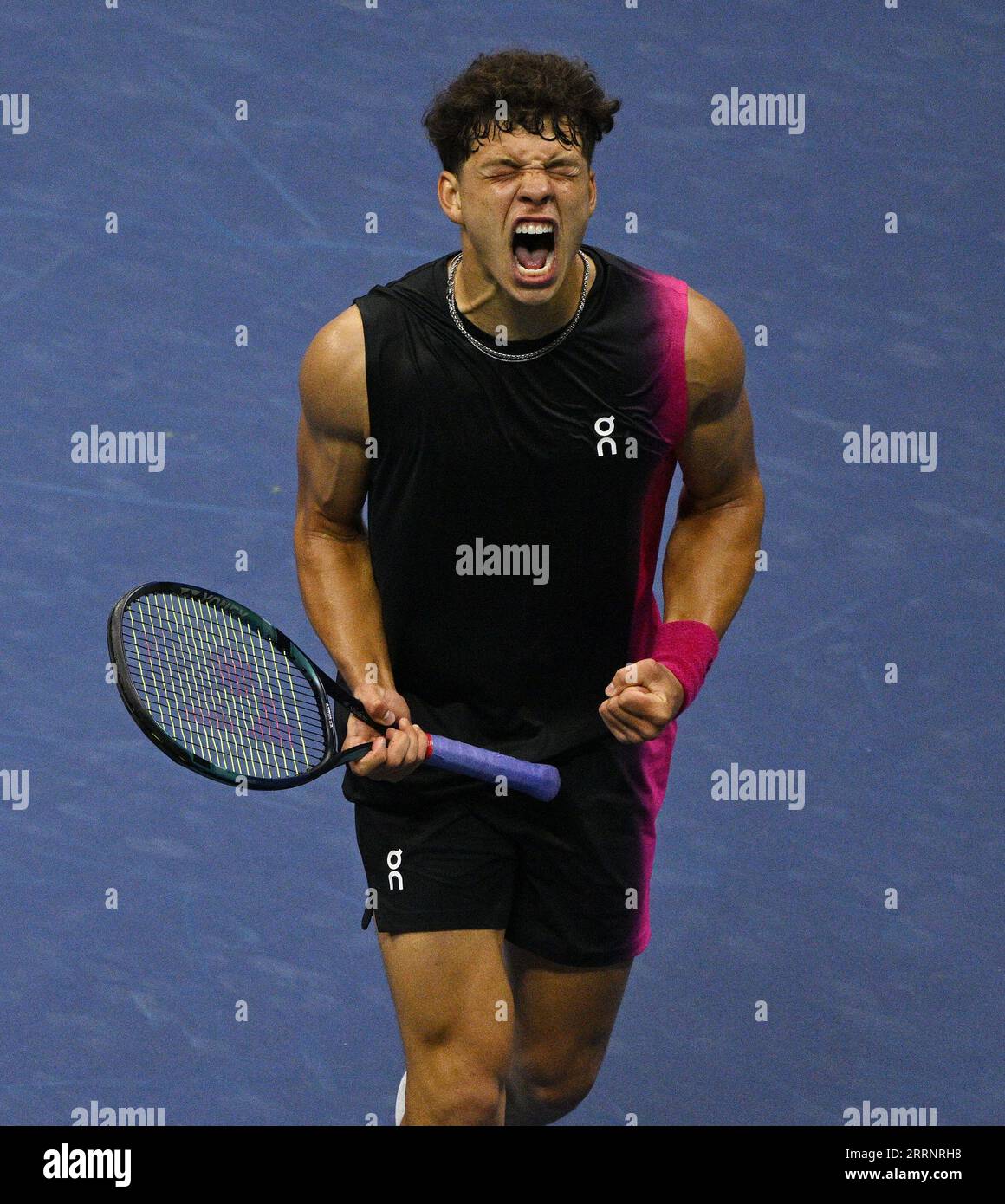 New York, USA. September 2023. US Open Flushing Meadows New York, USA. September 2023. Tag 12 Ben Shelton verliert Halbfinalspiel Credit: Roger Parker/Alamy Live News Credit: Roger Parker/Alamy Live News Stockfoto