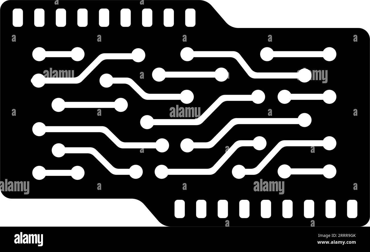 Abbildung des Vektorsymbols der Leiterplatte Stock Vektor