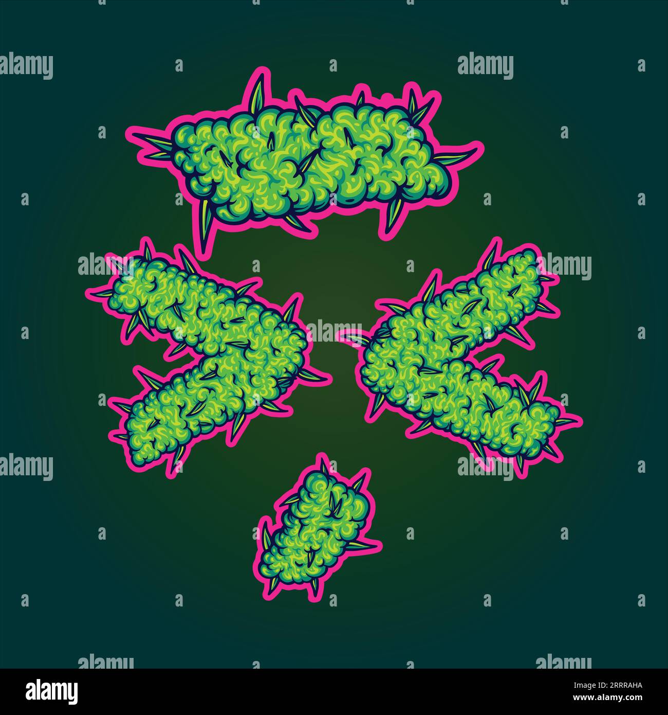 Bündelsymbol Monogramm Textur Bud Detail Vektor Illustrationen für Ihr Firmenlogo, Merchandise T-Shirt, Aufkleber und Label Designs, Poster, Gruß c Stock Vektor