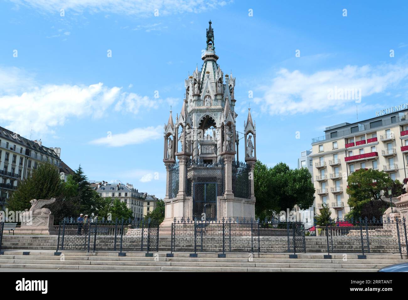 Genf, schweiz. August. 2023. Brunswick Monument. Neogotisches Mausoleum zum Gedenken an Herzog Karl II. Von Braunschweig. Stockfoto