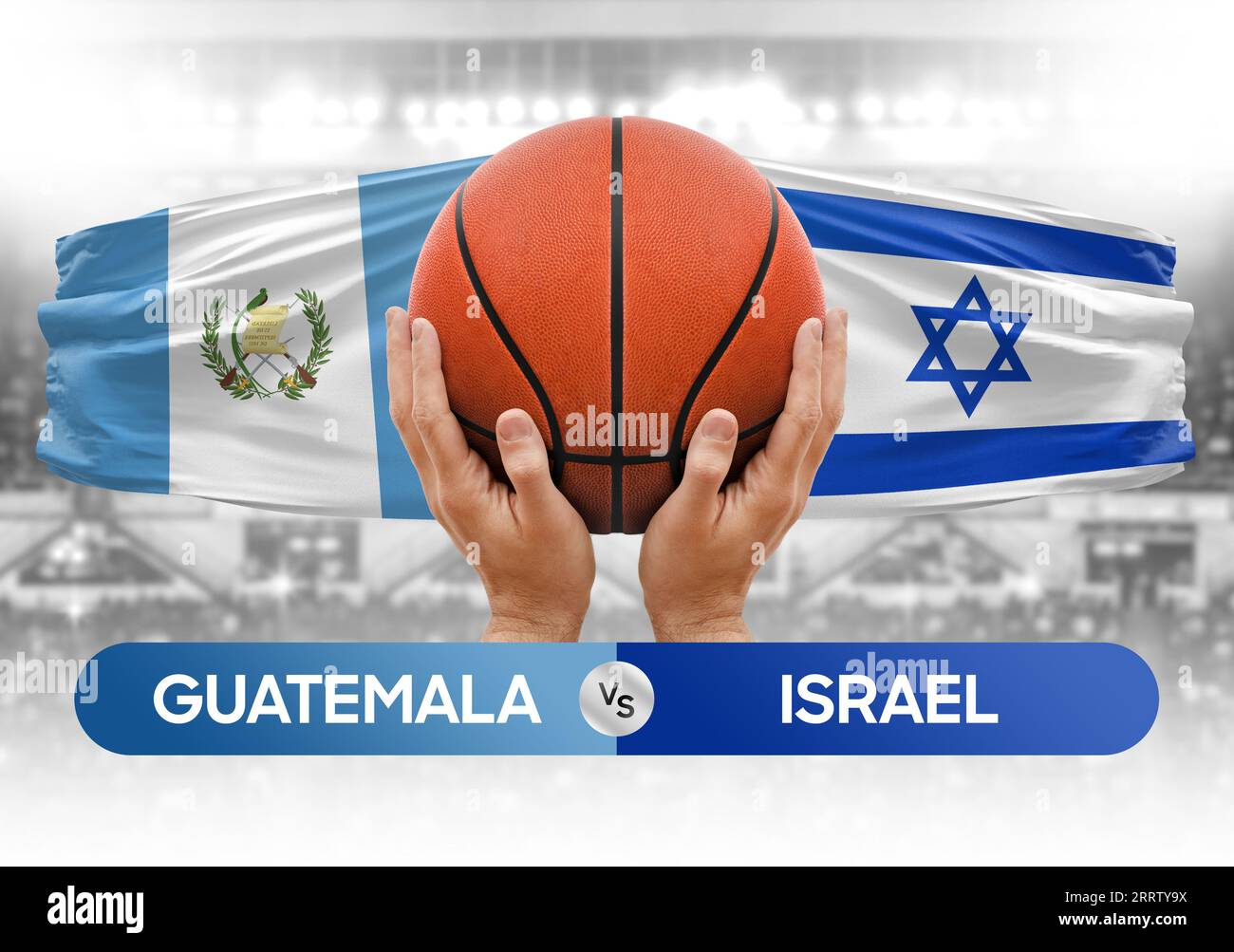 Guatemala vs Israel nationale Basketballmannschaften Basketballspiel Wettbewerb Cup Konzept Bild Stockfoto