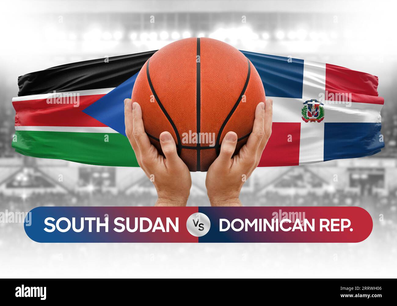 Südsudan vs Dominikanische Republik nationale Basketballmannschaften Basketballspiel Wettbewerb Cup Konzept Bild Stockfoto