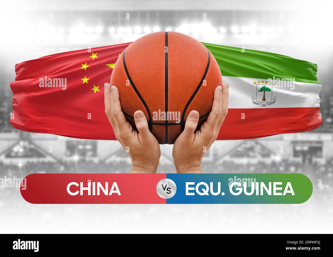 China vs Äquatorial Guinea nationale Basketballmannschaften Basketballspiel Wettbewerb Cup Konzept Bild Stockfoto