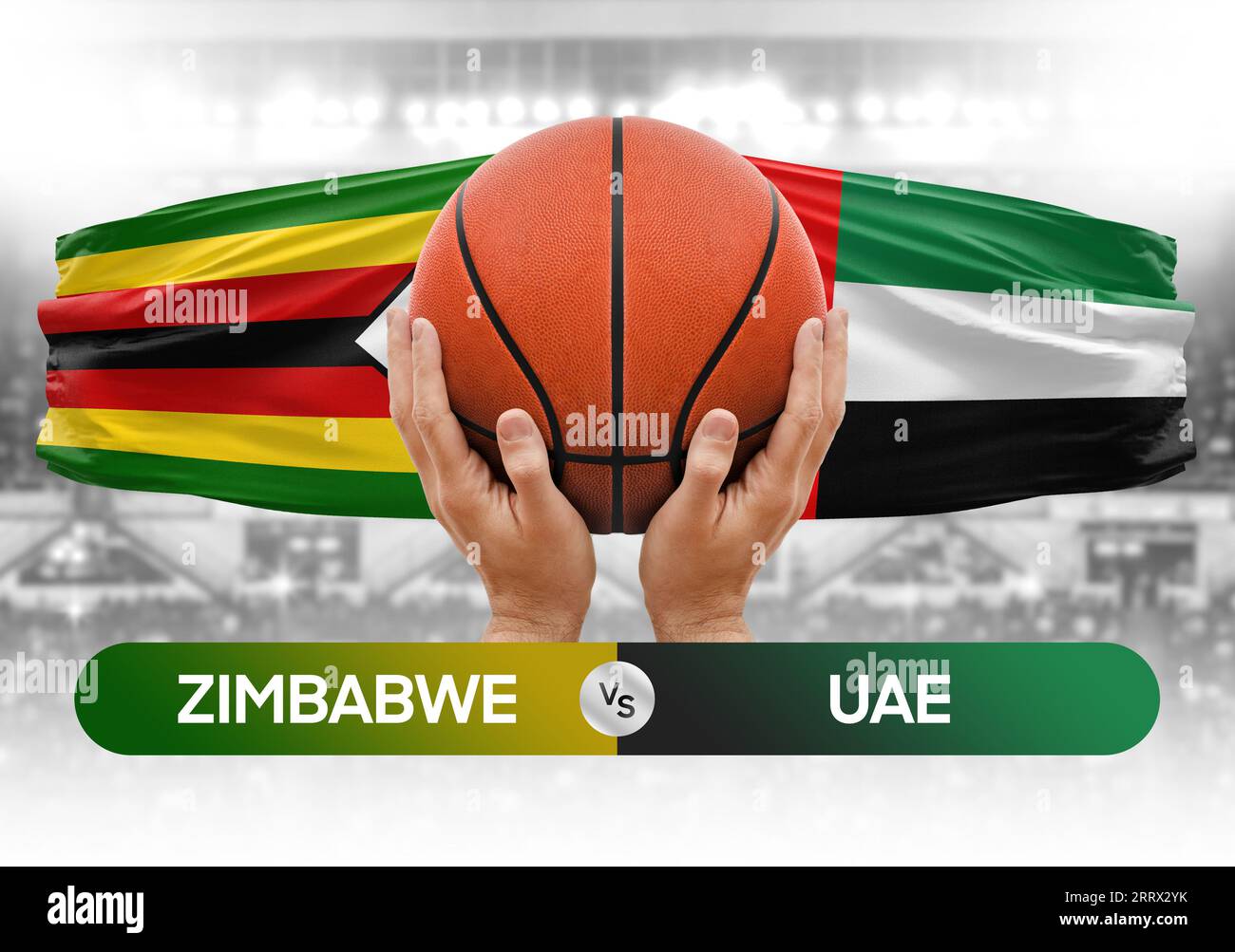 Zimbabwe vs VAE nationale Basketballmannschaften Basketballspiel Wettbewerb Cup Konzept Bild Stockfoto