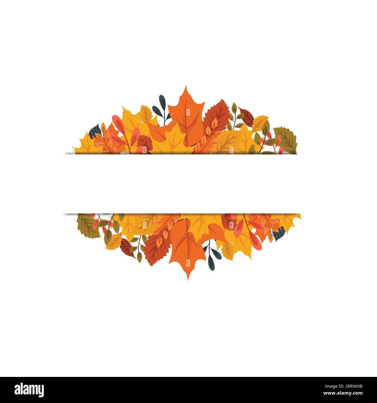 Herbstlaub Hintergrund Vektor Illustration. Herbstlaub Hintergrund-Design mit Kopie Raum Vektor-Bild Stock Vektor