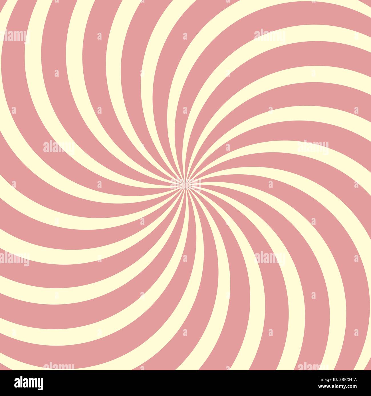 Spiralförmiger runder Hintergrund, Lollipop Twisted Rays Pop Art Comic Pastell Stock Vektor
