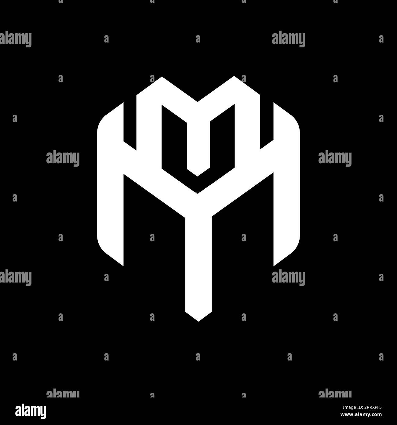 Abstraktes hexagonales Logo in MM Stock Vektor