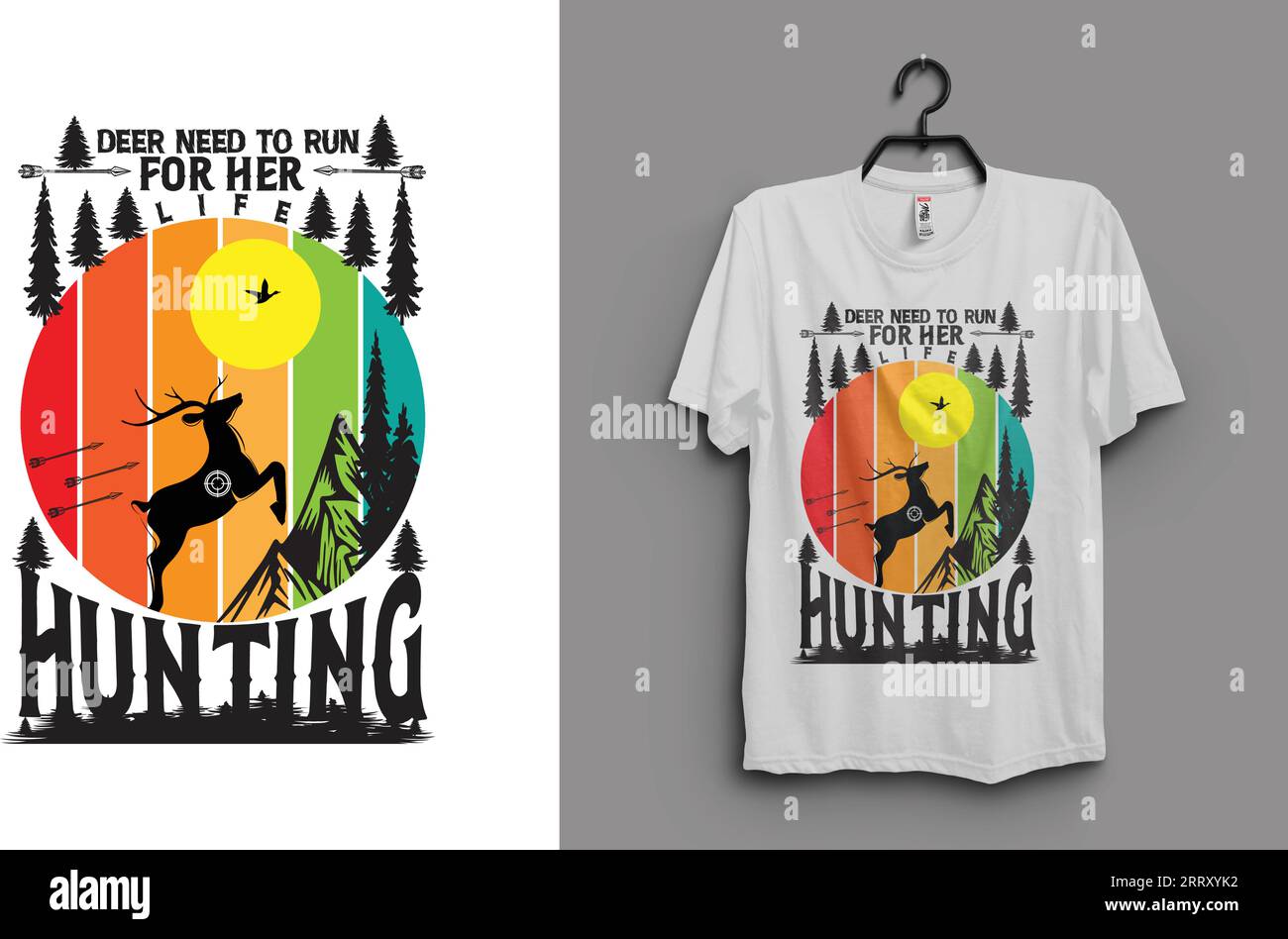 Hunting-T-Shirt-Design Stock Vektor