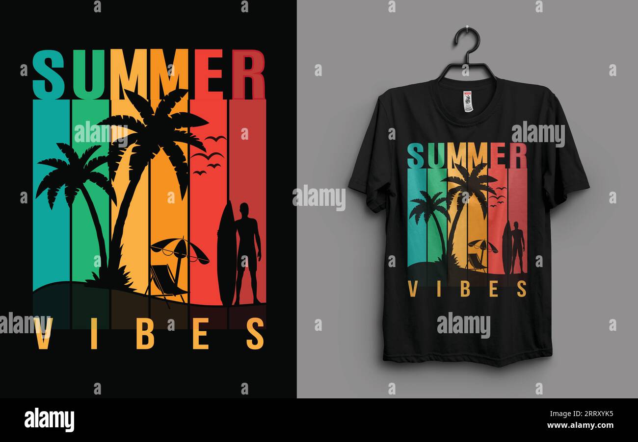 Sommer-T-Shirt-Design Stock Vektor