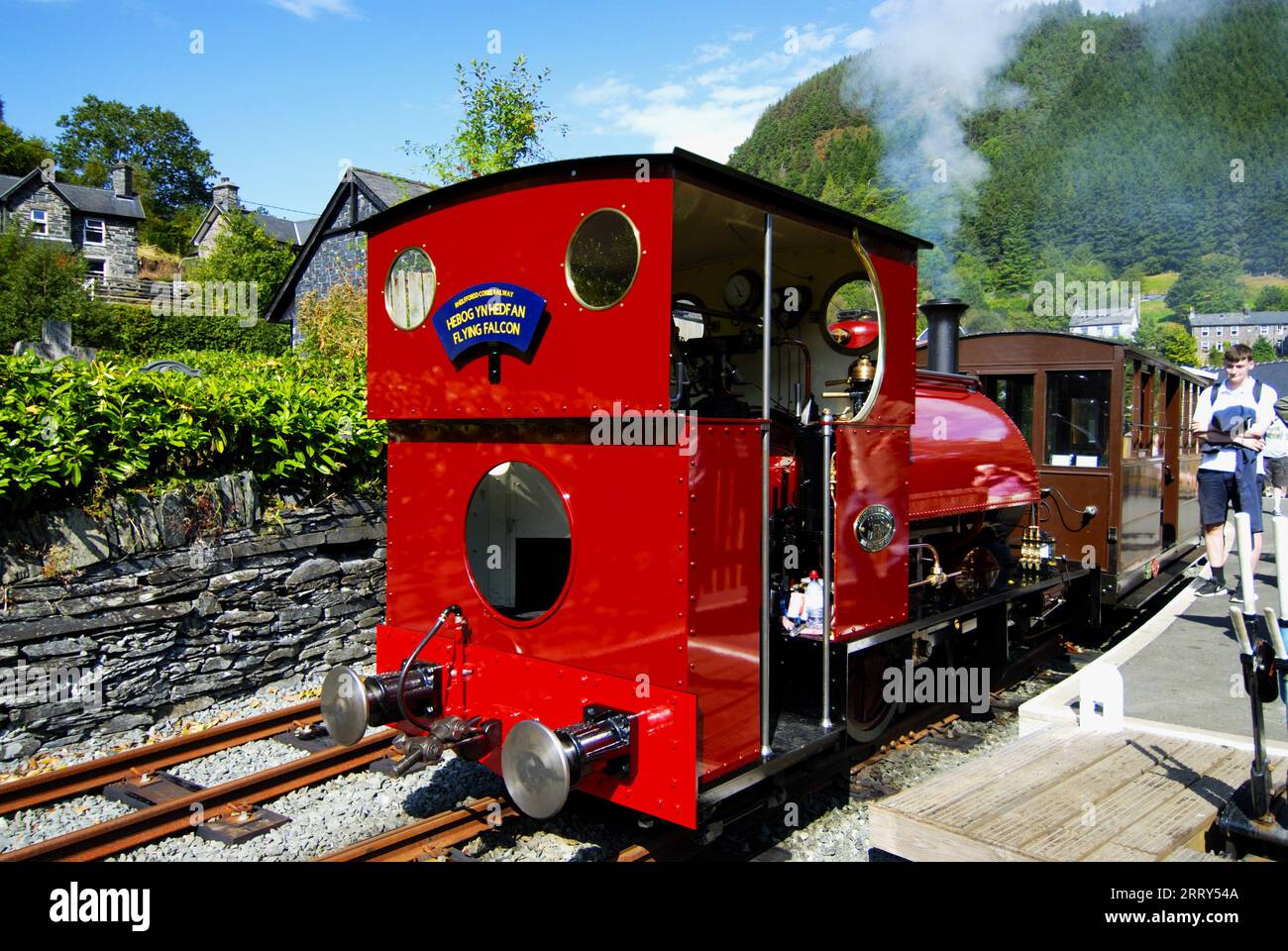 New FALCON No.10 at Corris Railway, Gwynedd WALES UK Stockfoto