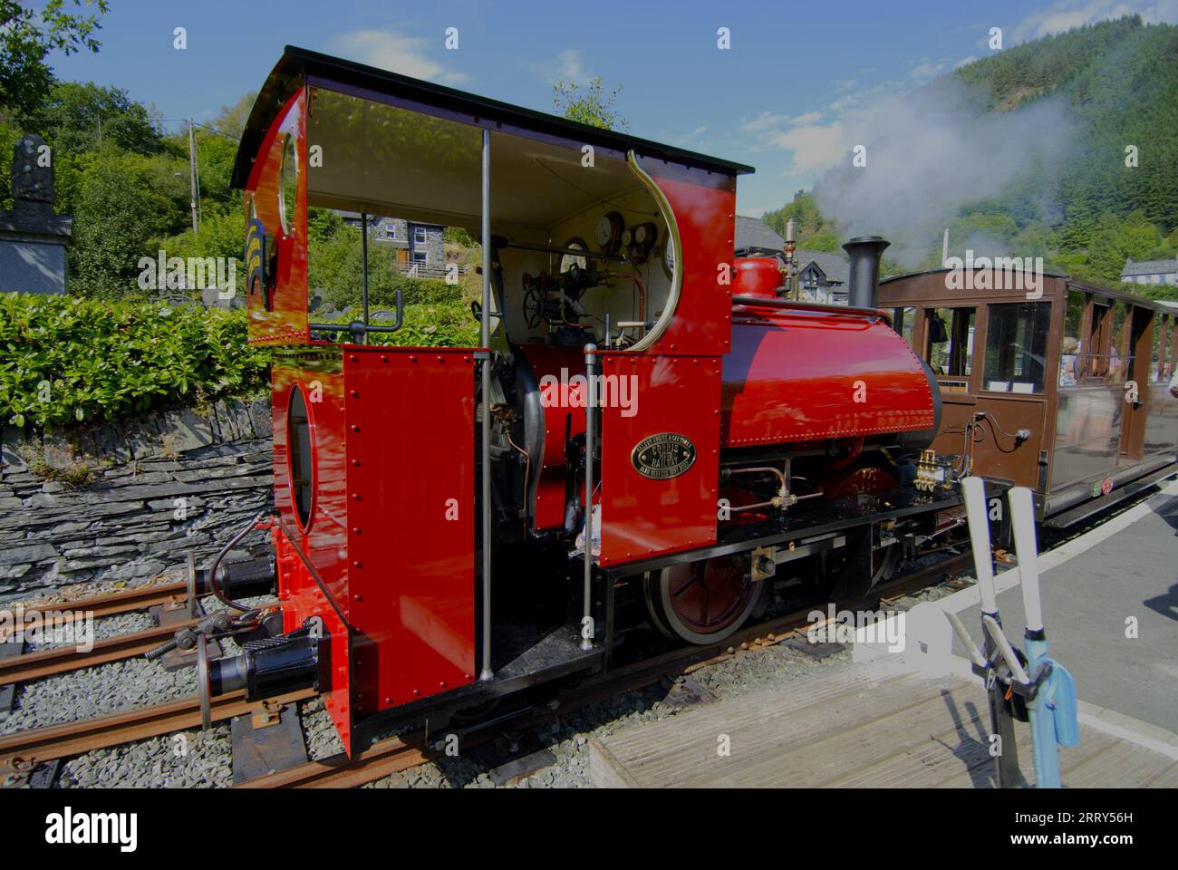 New FALCON No.10 at Corris Railway, Gwynedd WALES UK Stockfoto