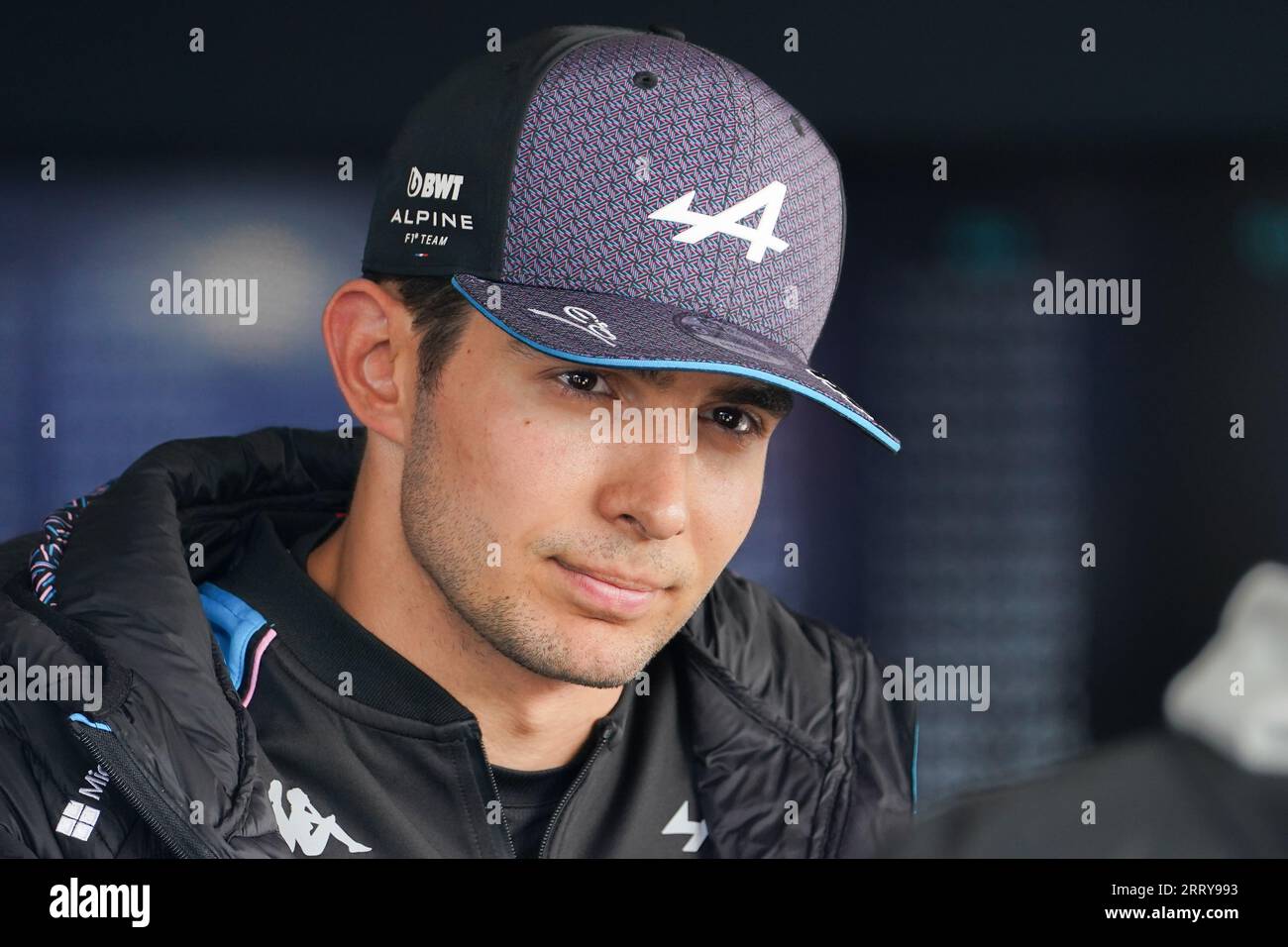 Esteban Ocon 31 (FRA), Alpine A523 Medieninterview während des FORMEL-1-GRAND PRIX der NIEDERLANDE 2023 auf dem Circuit Zandvoort CM.com, Niederlande am 26. August 2023 Stockfoto