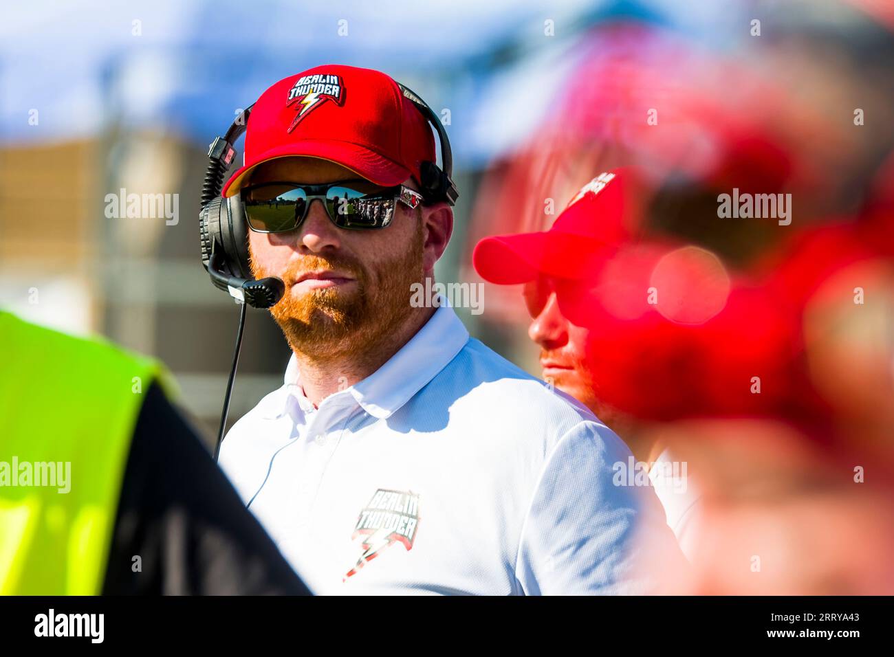 Frankfurt, Deutschland. September 2023. ELF/Playoff Game : Berlin Thunder in Frankfurt Galaxy am 09. September 2023, in der PSD Bank Arena, Frankfurt am Main, Germany, Head Coach Johnny Schmuck/ Berlin Thunder Credit: Frank Baumert/Alamy Live News Stockfoto
