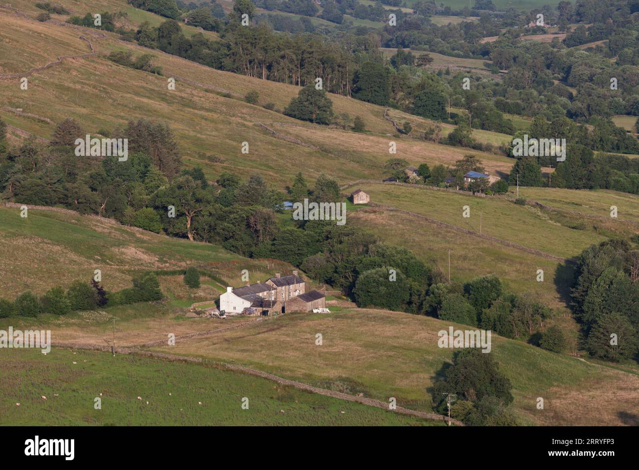 Ferienhäuser im ländlichen Dentdale, Cumbria, Großbritannien Stockfoto