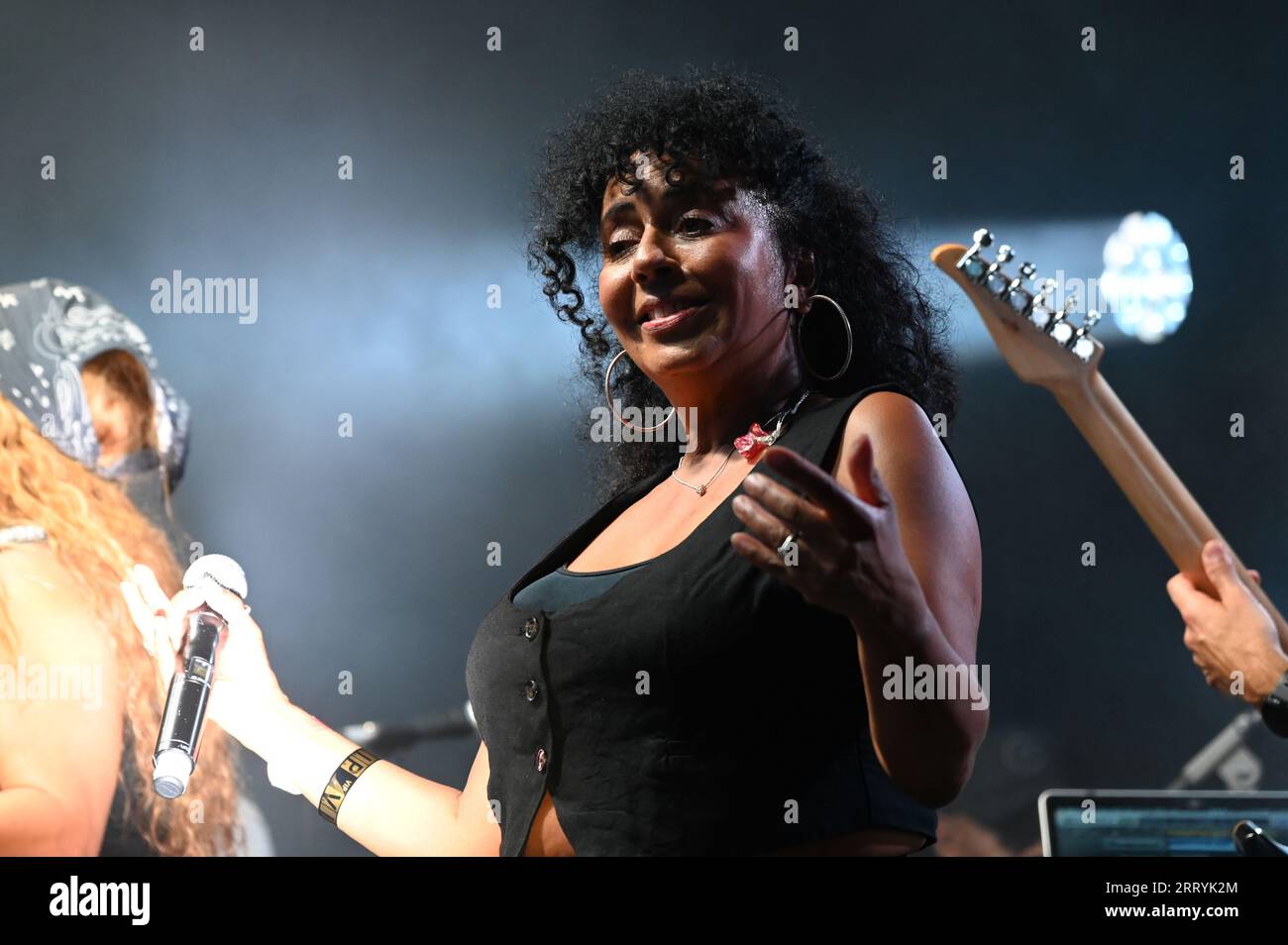 Camden Town, London, Großbritannien. September 2023. Corolyn Griffey, Jeffrey Daniel, Howard Hewett of the Shalamar ist eine US-amerikanische R&B- und Soul-Band, die beim Camden Music Festival in London auftritt. Kredit: Siehe Li/Picture Capital/Alamy Live News Stockfoto