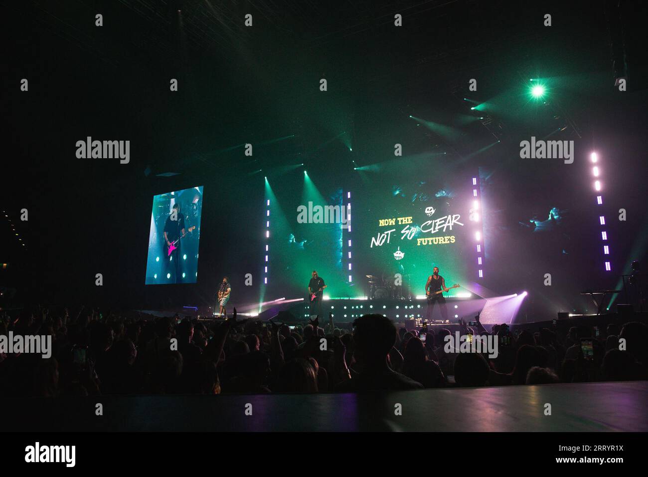 9. September 2023: James Bourne, Matt Willis und Charlie Simpson von der britischen Pop-Punk-Band â€˜Bustedâ€™ treten in der Birmingham Arena auf ihrer 20th Anniversary Tour 2023 auf (Credit Image: © Myles Wright/ZUMA Press Wire) NUR REDAKTIONELL! Nicht für kommerzielle ZWECKE! Stockfoto