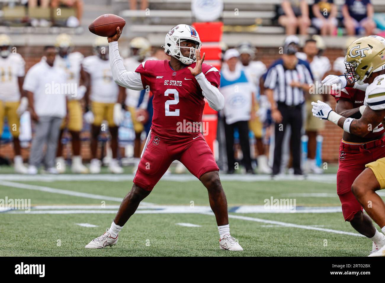 9. September 2023: Corey Fields Jr. (2) im Bundesstaat South Carolina spielt im Bobby Dodd Stadium auf dem Campus der Georgia Tech in Atlanta, Georgia. Cecil Copeland/CSM Stockfoto