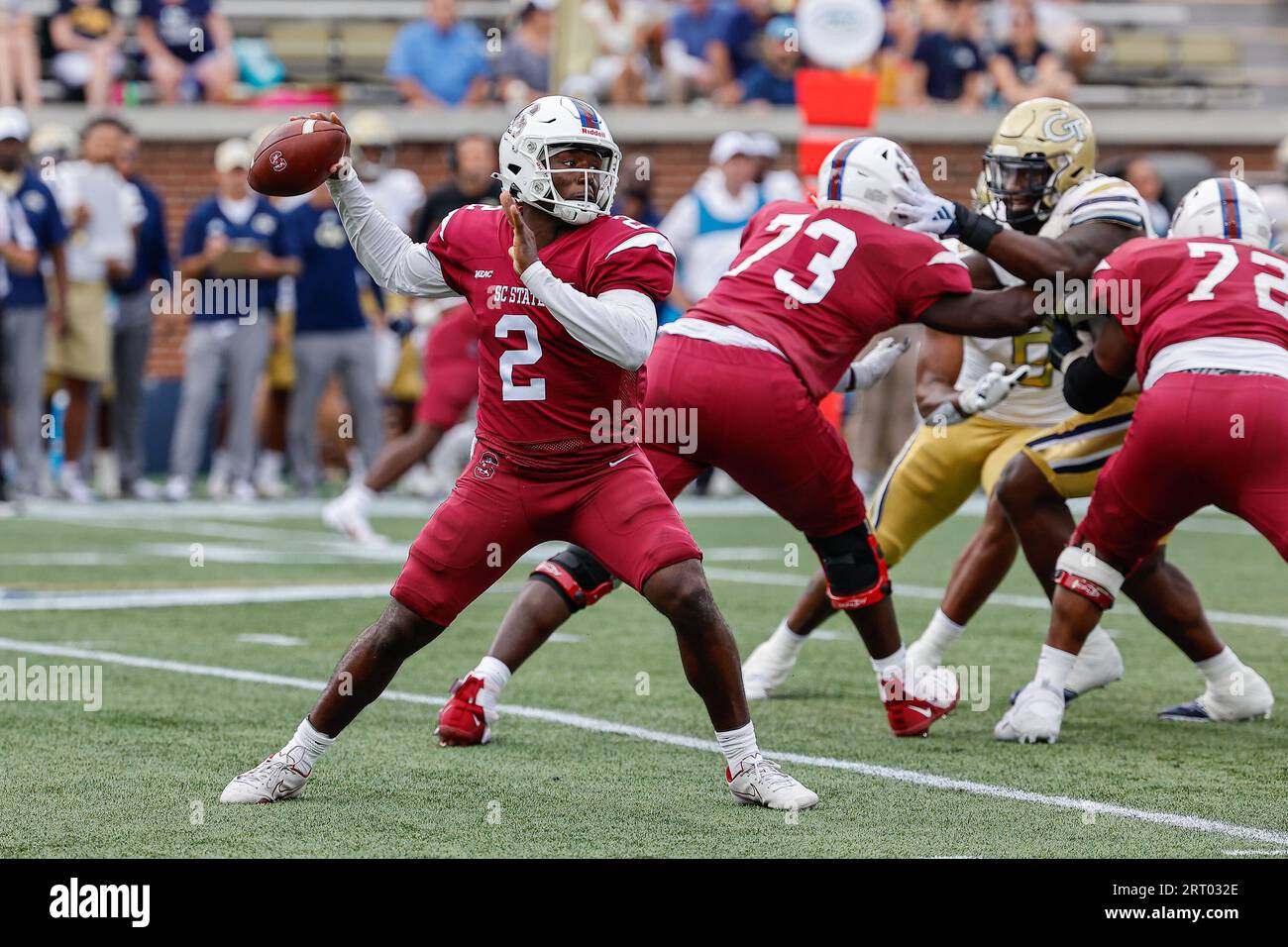 9. September 2023: Corey Fields Jr. (2) im Bundesstaat South Carolina spielt im Bobby Dodd Stadium auf dem Campus der Georgia Tech in Atlanta, Georgia. Cecil Copeland/CSM Stockfoto