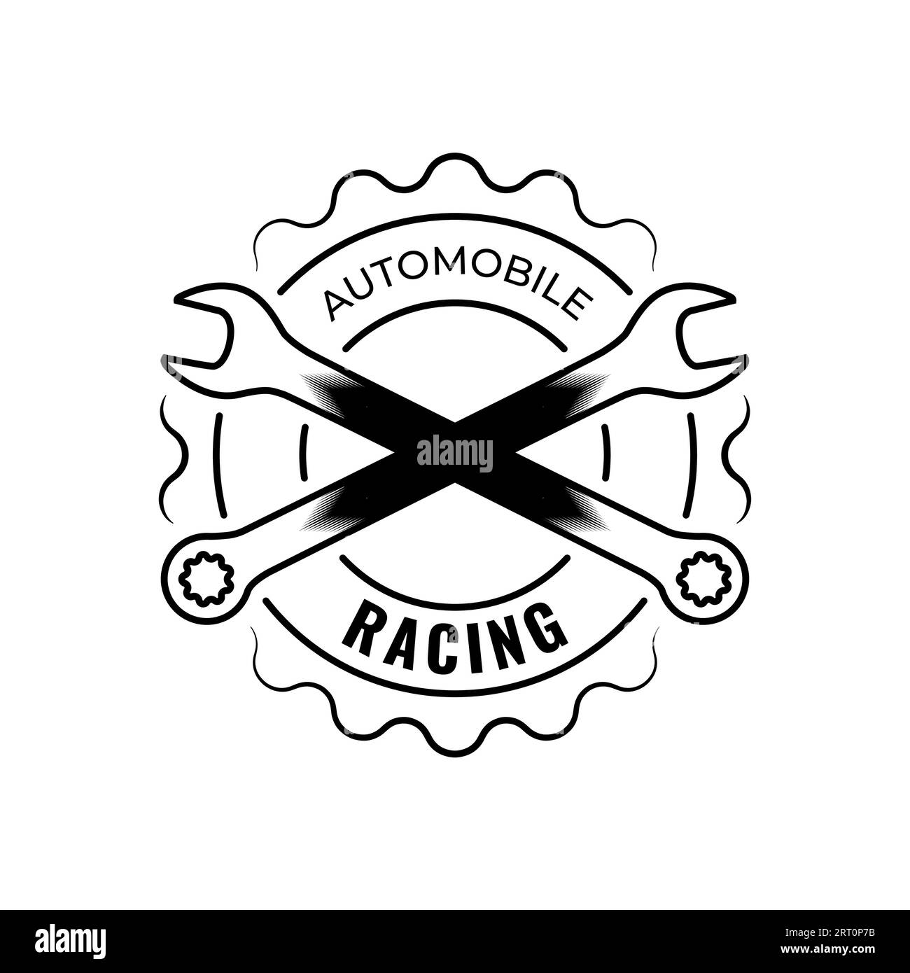 Logo des Rennwagenschlüssels Stock Vektor