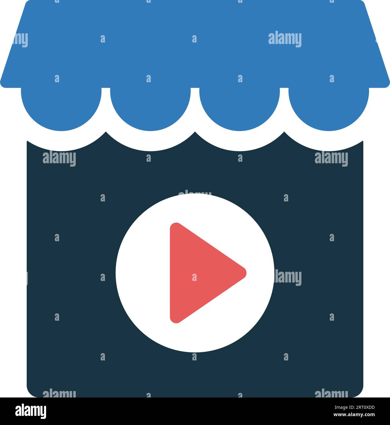 Video Store-Symbol zur Verwendung in mobilen Apps, Printmedien und Webdesign oder beliebigen Designprojekten. Stock Vektor
