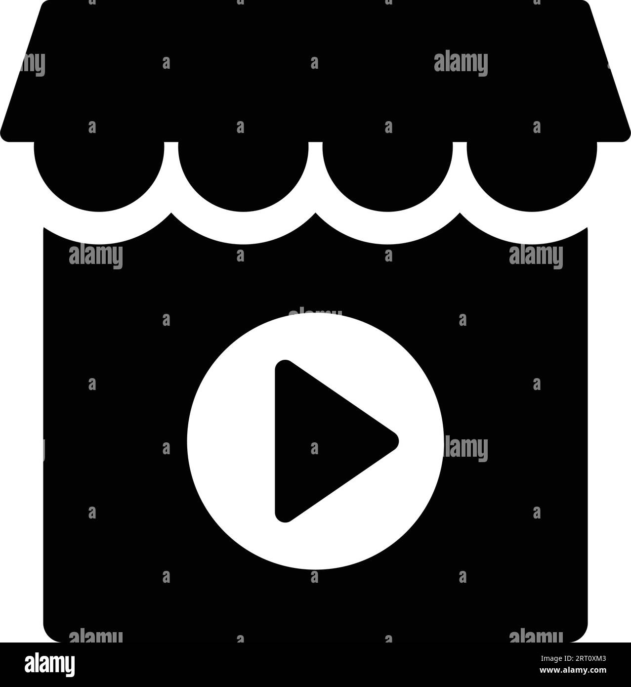 Video Store-Symbol zur Verwendung in mobilen Apps, Printmedien und Webdesign oder beliebigen Designprojekten. Stock Vektor