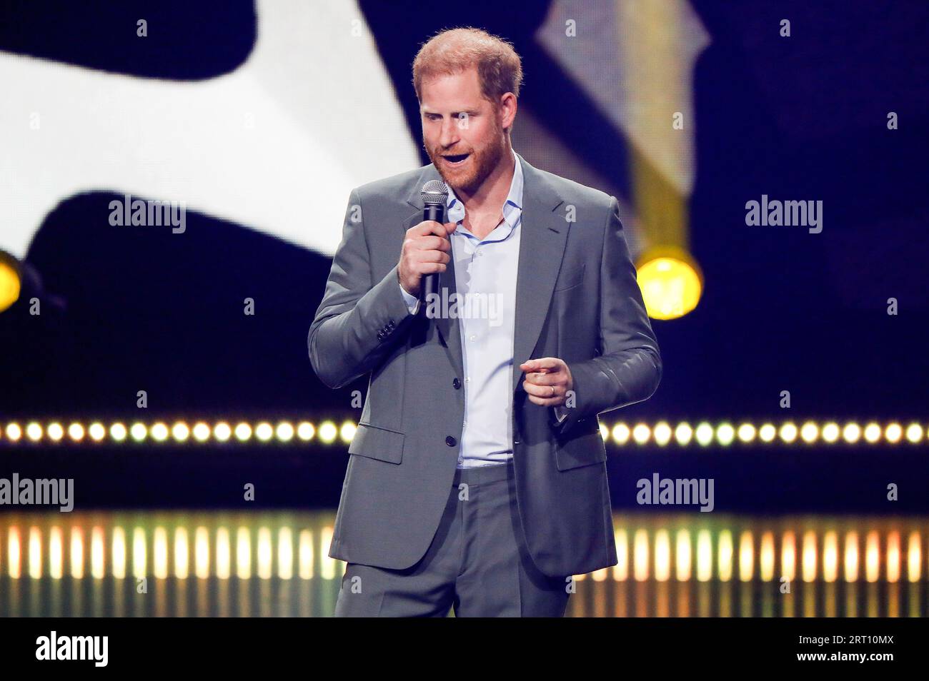 Prinz Harry bei der Eröffnung der Invictus Games Düsseldorf 2023 in der Merkur Spiel-Arena. Düsseldorf, 09.09.2023 Stockfoto