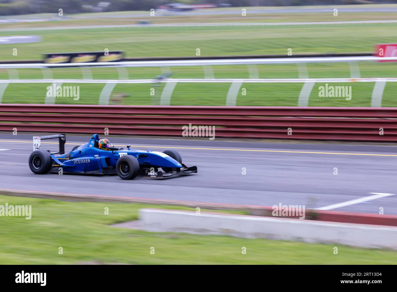 Melbourne, Australien. September 2023. Trent Shirvington (14) fuhr Mygale M11 F3 für TWS Motorsport während der Australian Formula Open bei Shannons Speedseries Motorsport Championship Runde 6 auf dem Sandown International Raceway. Quelle: Santanu Banik/Alamy Live News Stockfoto