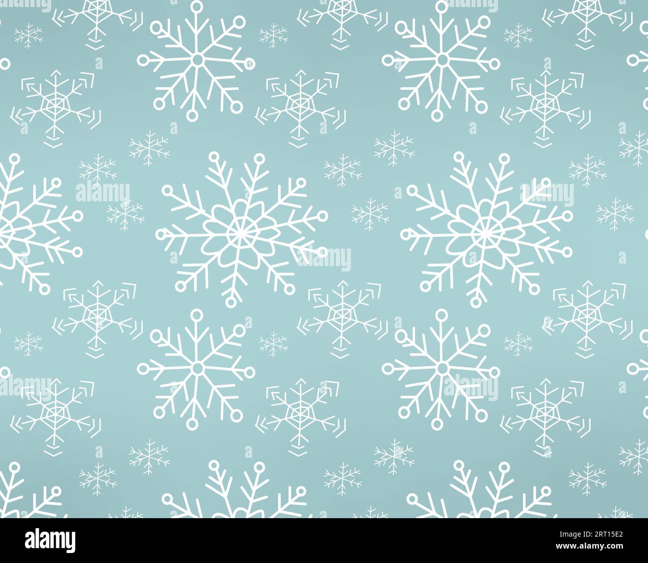 Nahtloses Vektormuster mit süßen Schneeflocken Stock Vektor