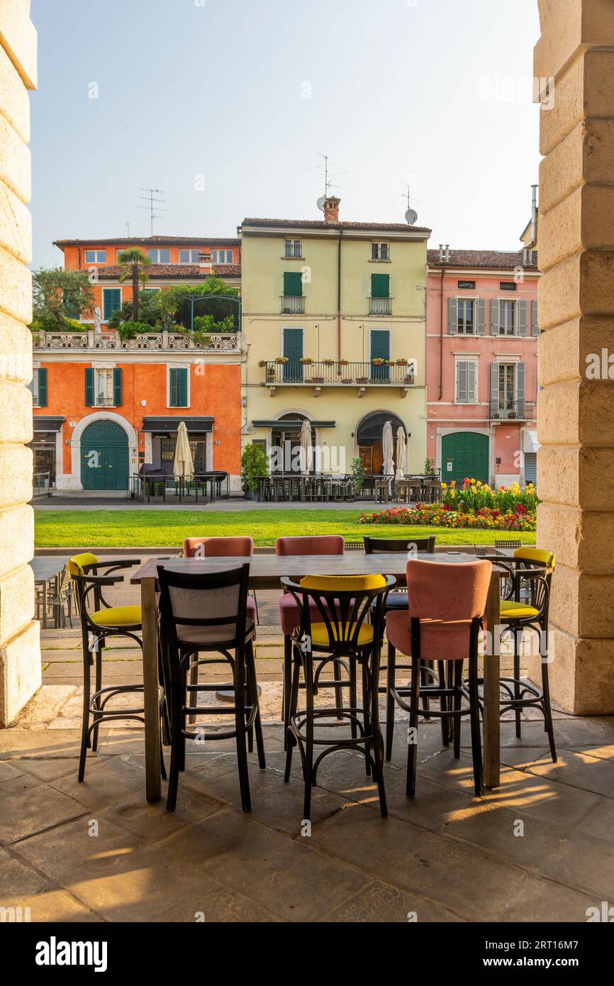 Blick auf die italienische Stadt Brescia in der Lombardei Stockfoto