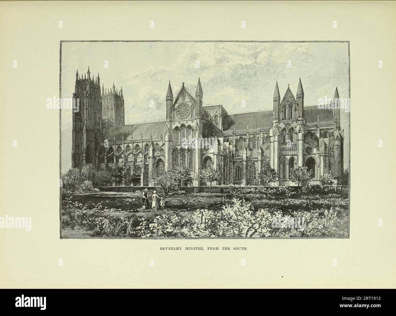 Beverley Minster from the South aus dem Buch Cathedrals, Abbeys and Churches of England and Wales : Descriptive, Historical, Pictorial von Bonney, T. G. (Thomas George), 1833-1923; Publisher London : Cassell 1890 Stockfoto