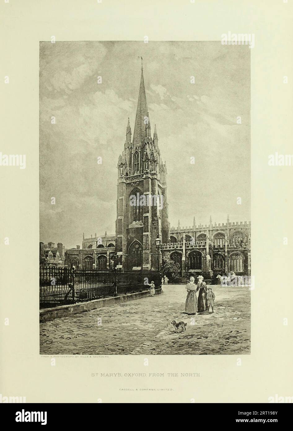 ST. MARY's OXFORD FROM THE NORTH aus dem Buch Cathedrals, Abbeys and Churches of England and Wales : Descriptive, Historical, Pictorial von Bonney, T. G. (Thomas George), 1833-1923; Publisher London : Cassell 1890 Stockfoto