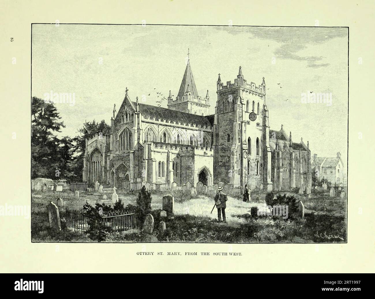 OTTERY ST. MARY IST EINE GROSSE KIRCHE IN DEVONSHIRE. Aus dem Buch Cathedrals, Abbeys and Churches of England and Wales : Descriptive, Historical, Pictorial von Bonney, T. G. (Thomas George), 1833-1923; Publisher London : Cassell 1890 Stockfoto