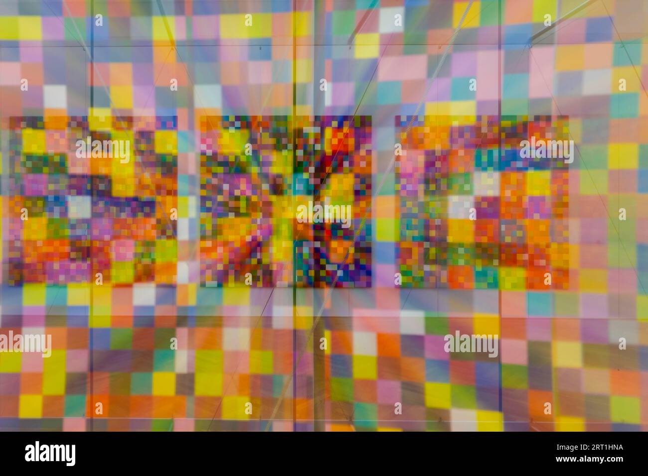 Ausstellung der Staatlichen Kunstsammlungen Dresden Gerhard Richter. Porträts. Glas. Abstractions zum 90. Geburtstag des Künstlers im Stockfoto