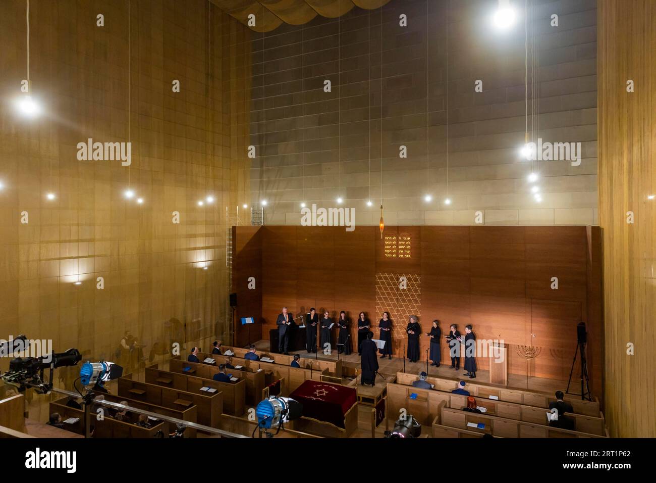 Zeremonie zum 20. Jahrestag der Weihe der Neuen Synagoge Dresden Synagogalchor Stockfoto