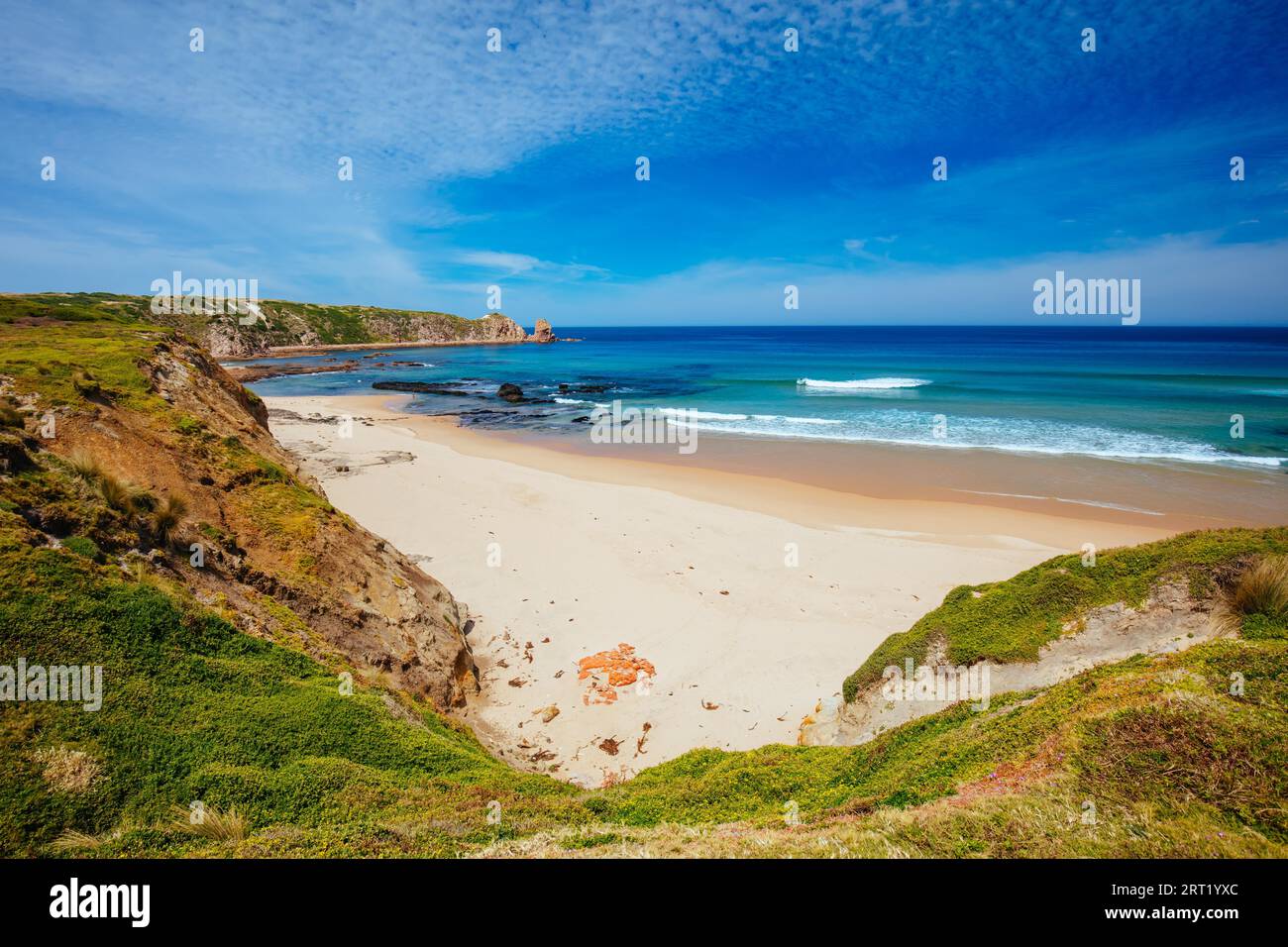 Cowrie Patch Beach auf Phillip Island, Victoria, Australien Stockfoto