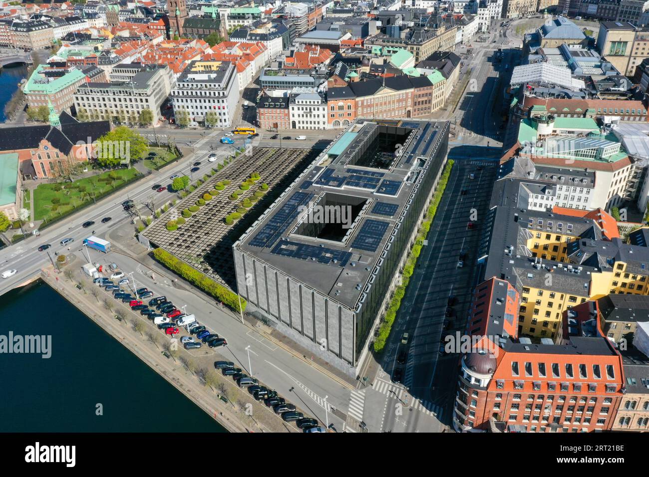 Kopenhagen, Dänemark, 07. Mai 2020: Luftaufnahme der Denmarks National Bank Stockfoto