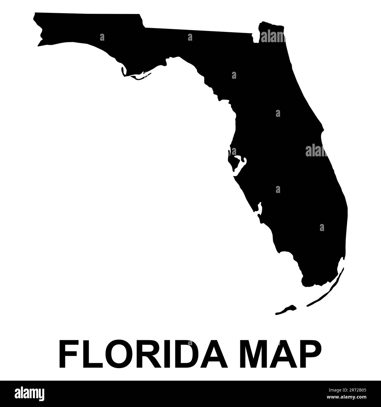 Florida-Kartenform, vereinigte Staaten von amerika. Symbolvektordarstellung für flache Konzepte. Stock Vektor