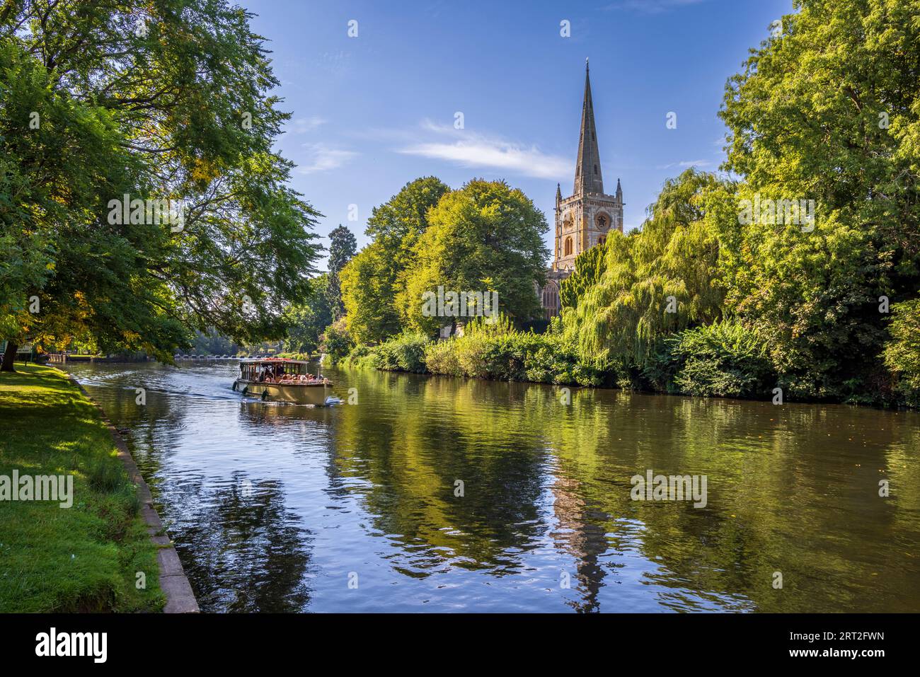 Holy Trinity Church am Fluss Avon, Stratford-upon-Avon, Warwickshire, England Stockfoto