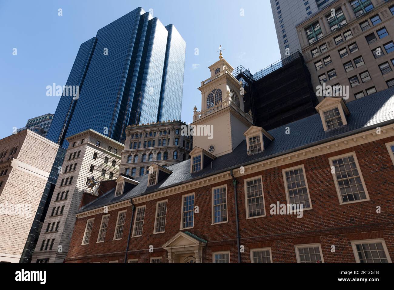 Das Old Statehouse auf dem Freedom Trail Boston Massachusetts Stockfoto