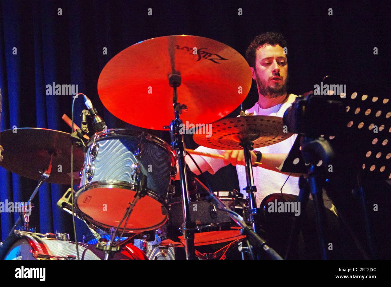 Jamie Murray, Emma Rawicz Quintett, New Generation Jazz Festival Roadshow, Ropetackle Arts Centre, Shoreham by Sea, 8. Februar 2023. Stockfoto