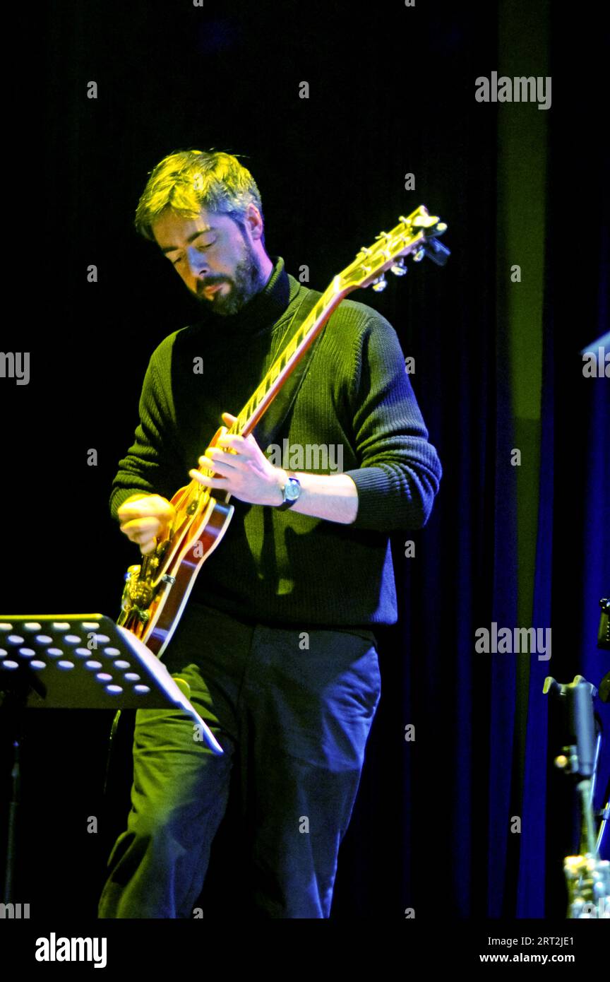David Preston, Emma Rawicz Quintett, New Generation Jazz Festival Roadshow, Ropetackle Arts Centre, Shoreham by Sea, 8. Februar 2023. Stockfoto