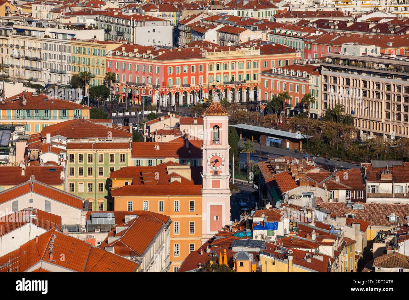 Schöne Stadt Stadtbild in Frankreich, Blick über die Altstadt Stockfoto