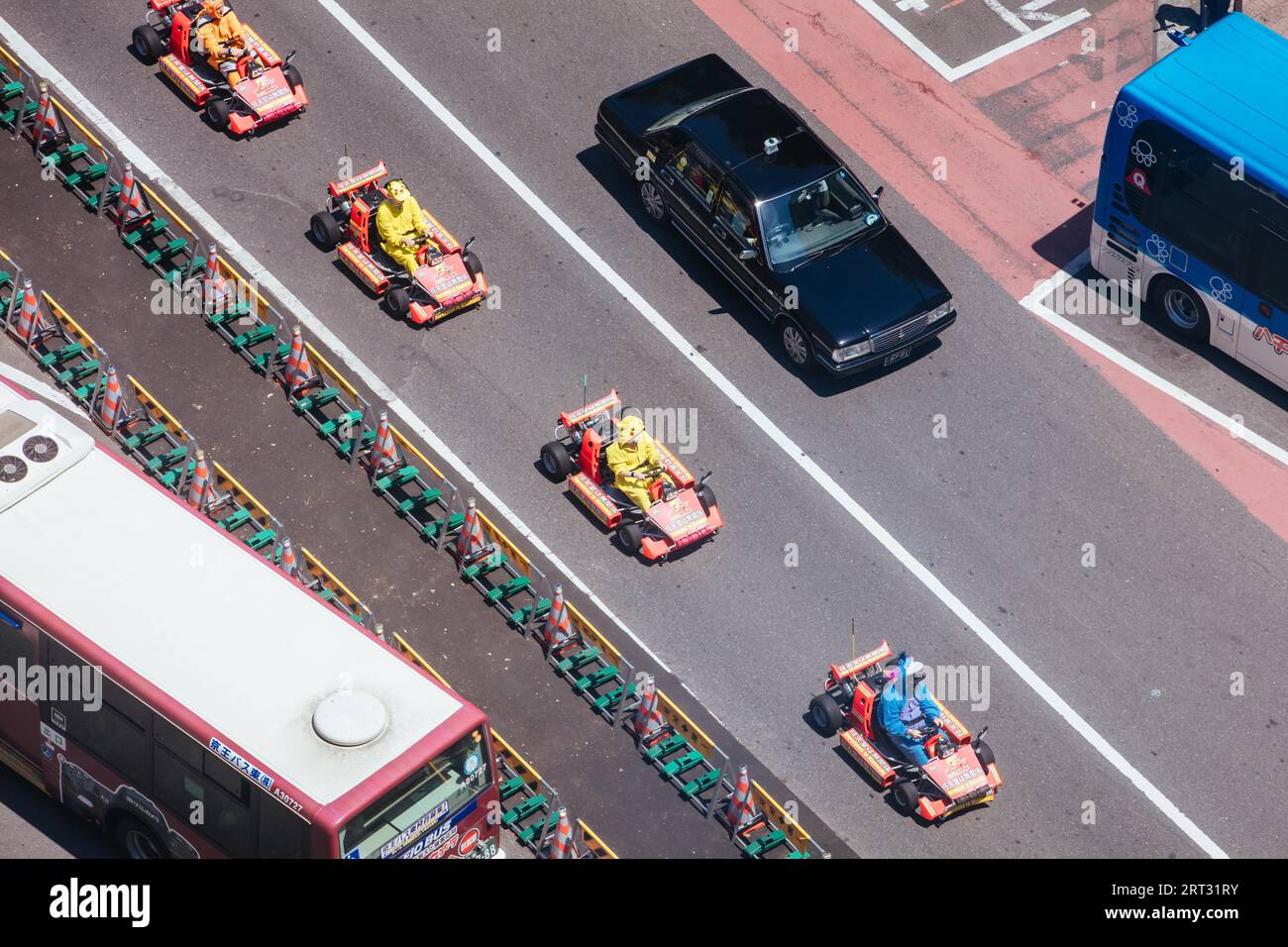 TOKIO, JAPAN, 11. MAI 2019, Shibuya Go Karts ist ein beliebtes Touristenziel im Zentrum von Tokio, Japan Stockfoto