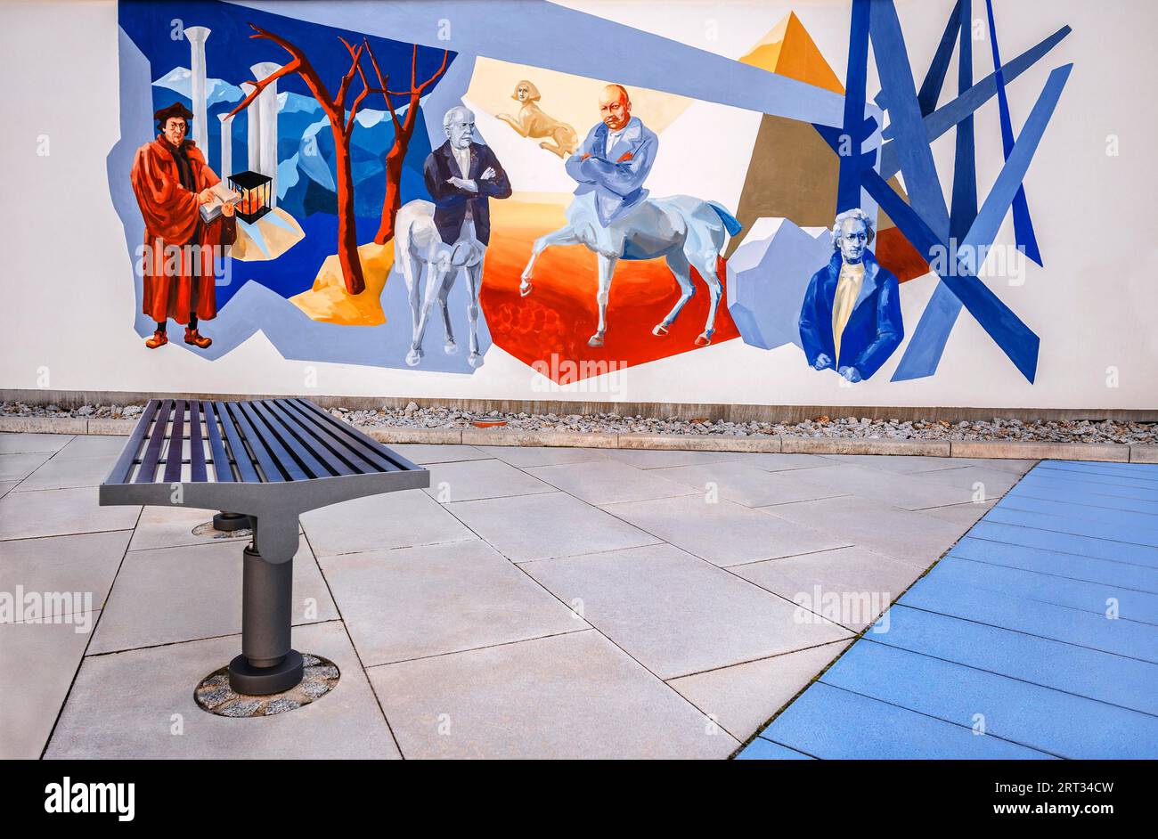 Das Projekt We 2, My 2 nimmt die vergessene gemeinsame Geschichte der Grenzstädte Selb und A. auf. Die Menschen auf beiden Seiten der Grenze werden dazu ermutigt Stockfoto