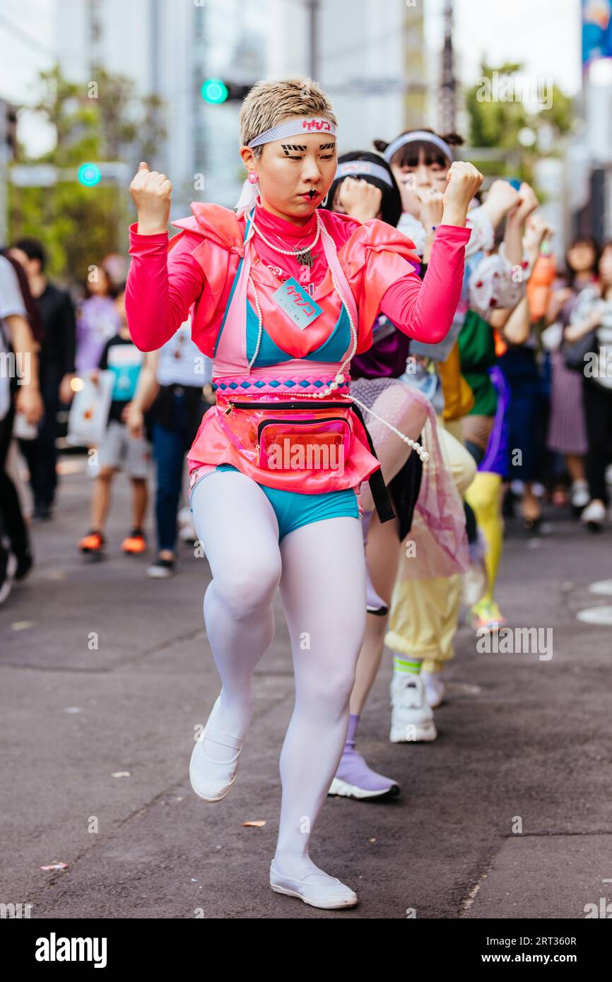 Tokio, Japan, 18. Mai 2019: Street Life Portraits of Amazing Fashion and Culture, einschließlich Cosplay in Harajuku, Tokio, Japan Stockfoto