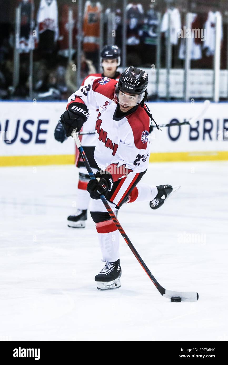 MELBOURNE, AUSTRALIEN, 21. JUNI: Jordan Owens of Canada beim Eishockey-Klassiker 2019 in Melbourne, Australien Stockfoto
