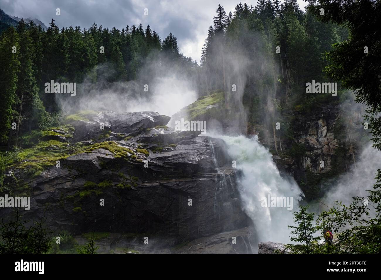 Krimmler Wasserfälle (der höchste Wasserfall Österreichs), Nationalpark hohe Tauern, Österreich Stockfoto