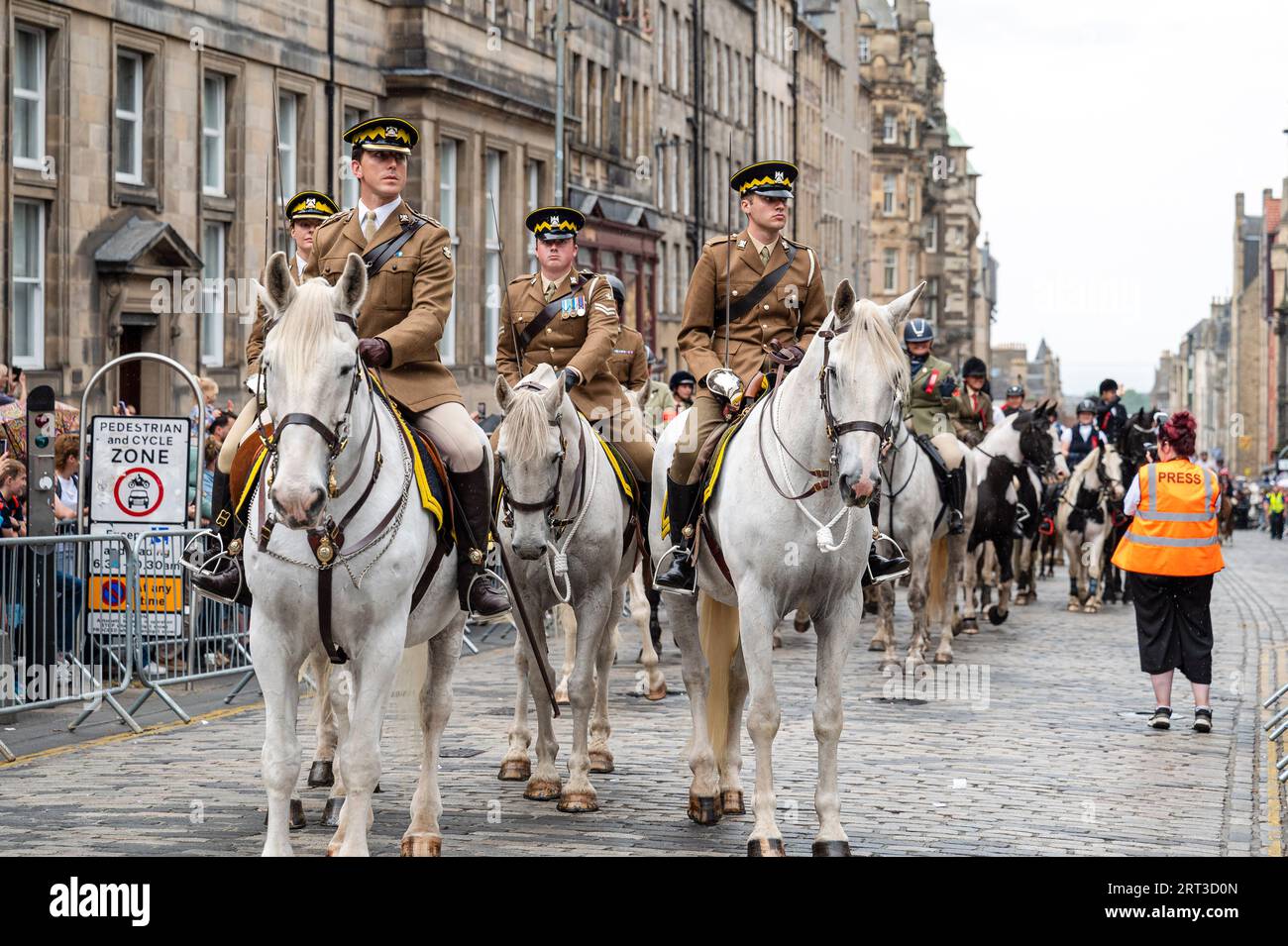 Edinburgh, Schottland, Großbritannien. September 2023. Die Fahrer nehmen am jährlichen „Riding of the Marches“ Teil, das auf der Royal Mile in Edinburgh endet. Kredit: Euan Cherry Kredit: Euan Cherry/Alamy Live News Stockfoto