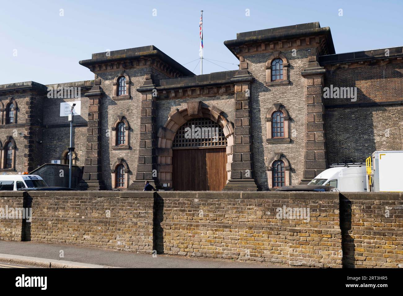 Eine allgemeine Sicht auf das HMP Wandsworth Gefängnis. Der Terrorverdächtige Daniel Abed Khalife ist auf der Flucht. Bild aufgenommen am 7. September 2023. © Belinda Jiao Stockfoto