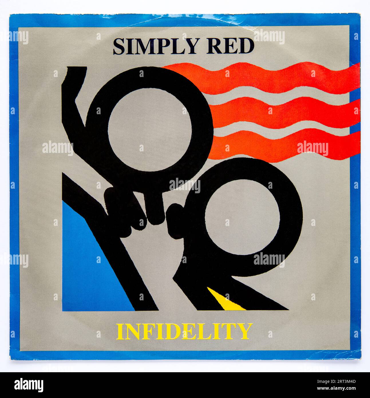 Titelbild der 12-Zoll-Single-Version von Simply Red, die 1987 veröffentlicht wurde Stockfoto